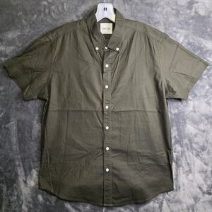 Batch Mens  Olive Green Casual Button Down Shirt